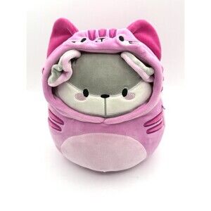 Squishmallow 10” Fidalna‎ the Mouse in Pink Cat Costume Hood Claire's Exclusive